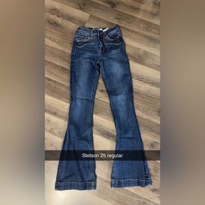 Stetson Blue Flare Wide Leg Jeans